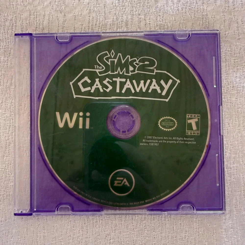 The Sims 2 Castaway Wii Video Game Disc Only EA 2007 RVL-R42E-USA Untested